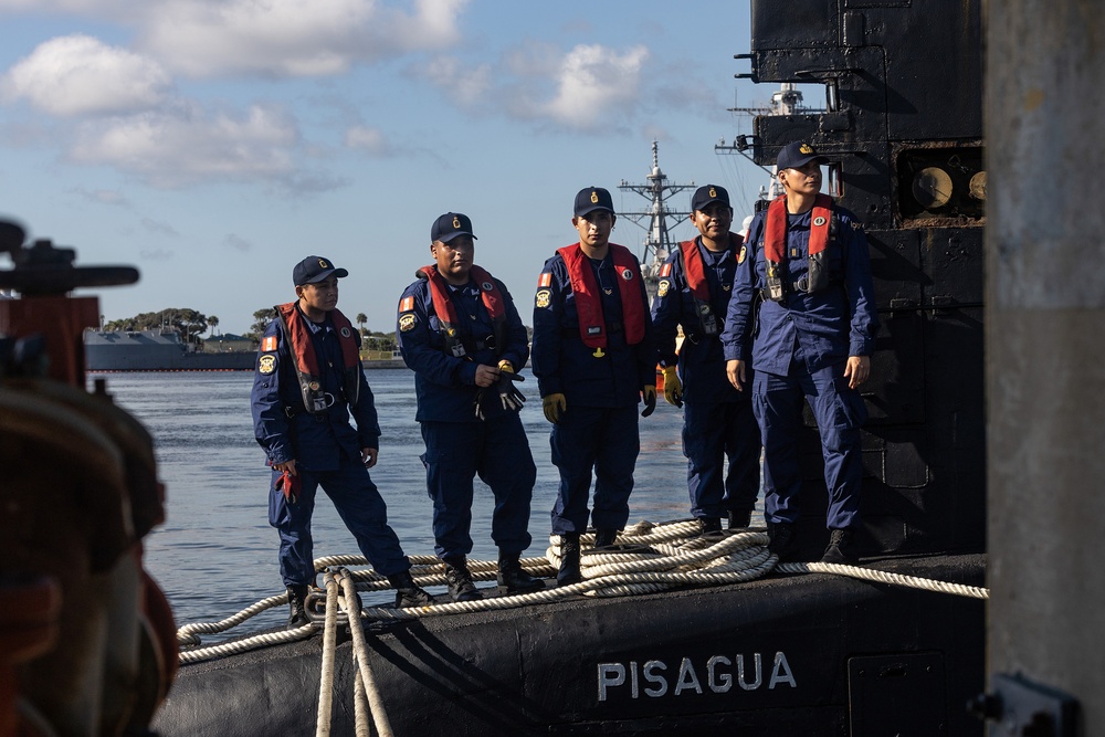 The BAP Pisagua (SS-33) Arrives at Naval Station Mayport Ahead of UNITAS 2025