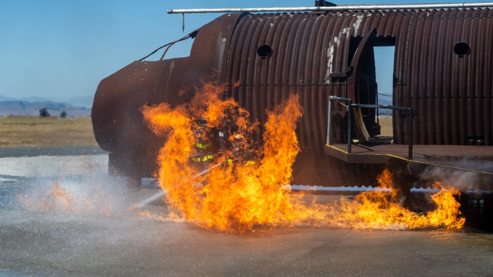 Team Travis partners with SFO firefighters in live-fire training