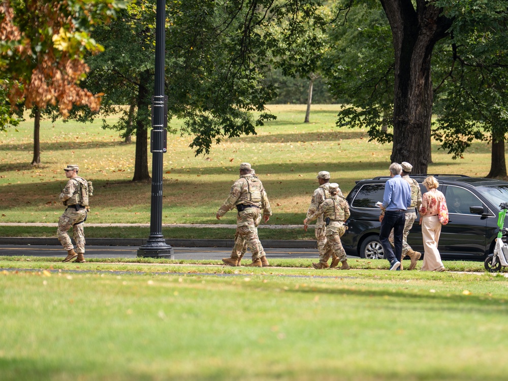Task Force Magnolia patrolling National Mall