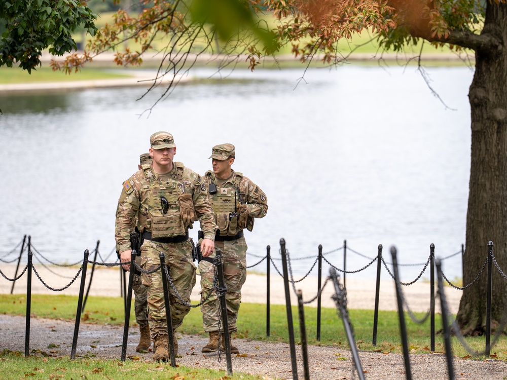 Task Force Magnolia patrolling National Mall