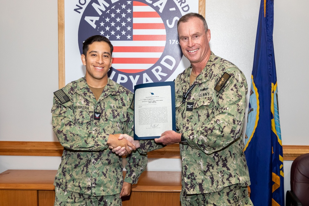 Norfolk Naval Shipyard Recognizes Sailors for Quarterly Awards