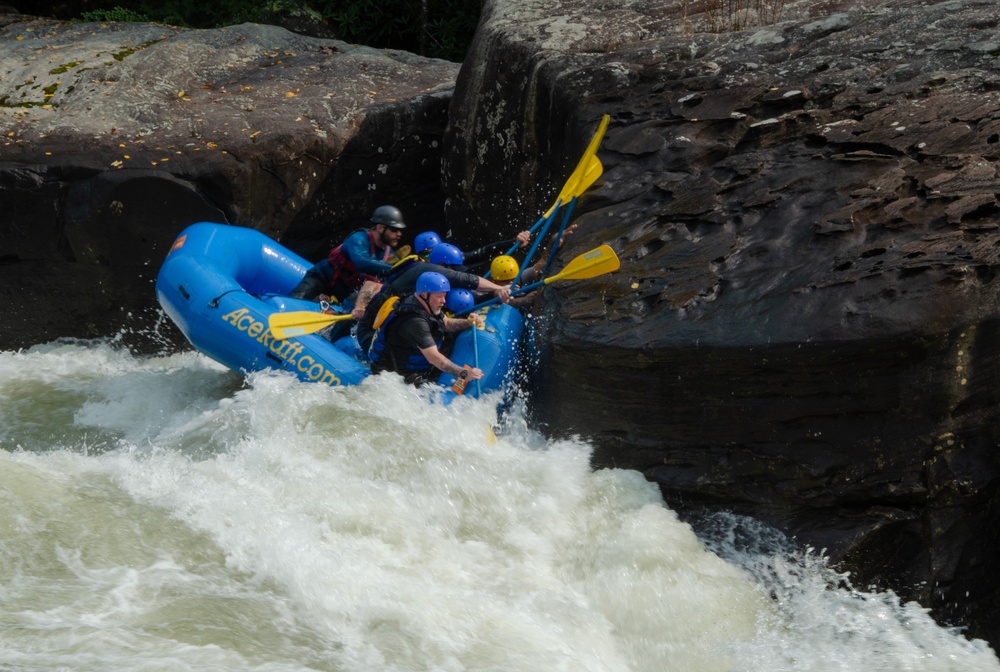 Thrill seekers take on rapids