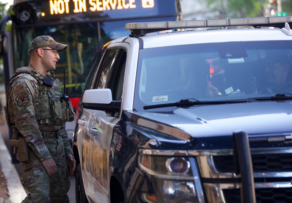 U.S Airmen Patrol Gallery Place Metro Station