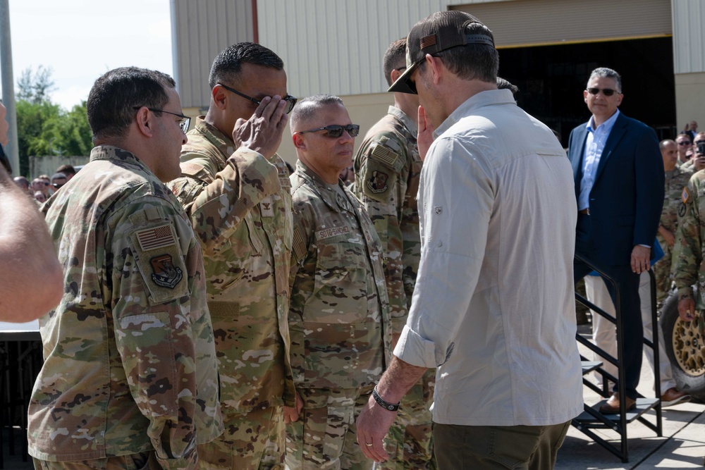 Secretary of War visits the 156th Wing