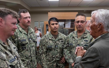 Retired Seabee Celebrates 93rd Birthday with NCBC Gulfport Chief Selects