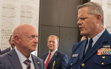 Senators Mark Kelly and Todd Young receive Congressional Sea Service awards