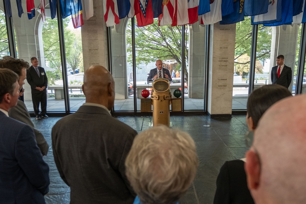 Senators Mark Kelly and Todd Young receive Congressional Sea Service awards