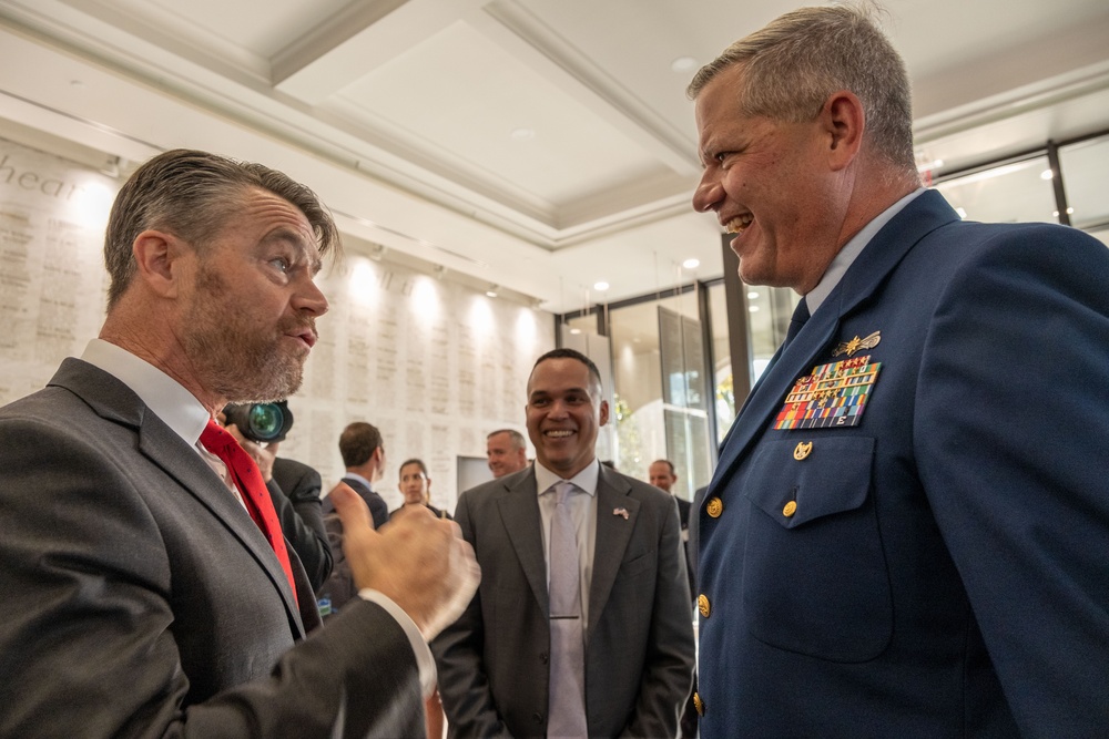 Senators Mark Kelly and Todd Young receive Congressional Sea Service awards