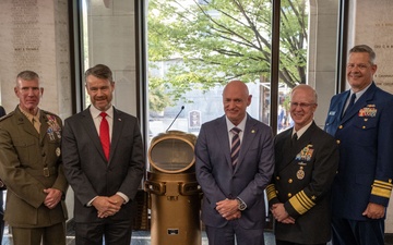 Senators Mark Kelly and Todd Young receive Congressional Sea Service awards