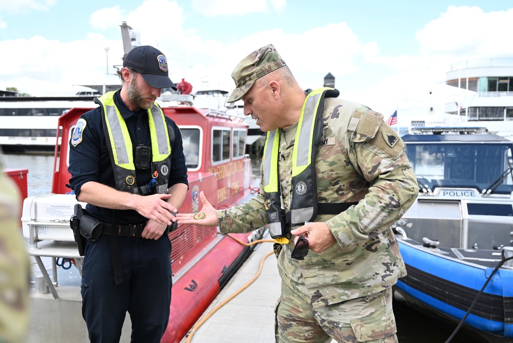 DCNG Senior Leaders Partner with MPD Harbor Patrol Unit