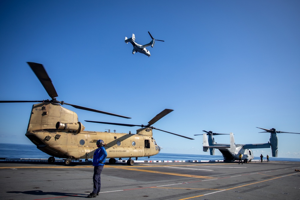 25th CAB Conducts Deck Landing Qualifications on USS America (LHA 6)