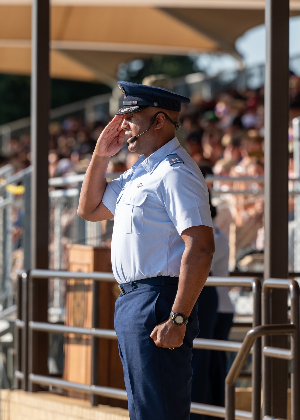 350 SWW leadership visit U.S. Air Force BMT graduation