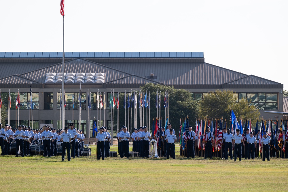 350 SWW leadership visit U.S. Air Force BMT graduation