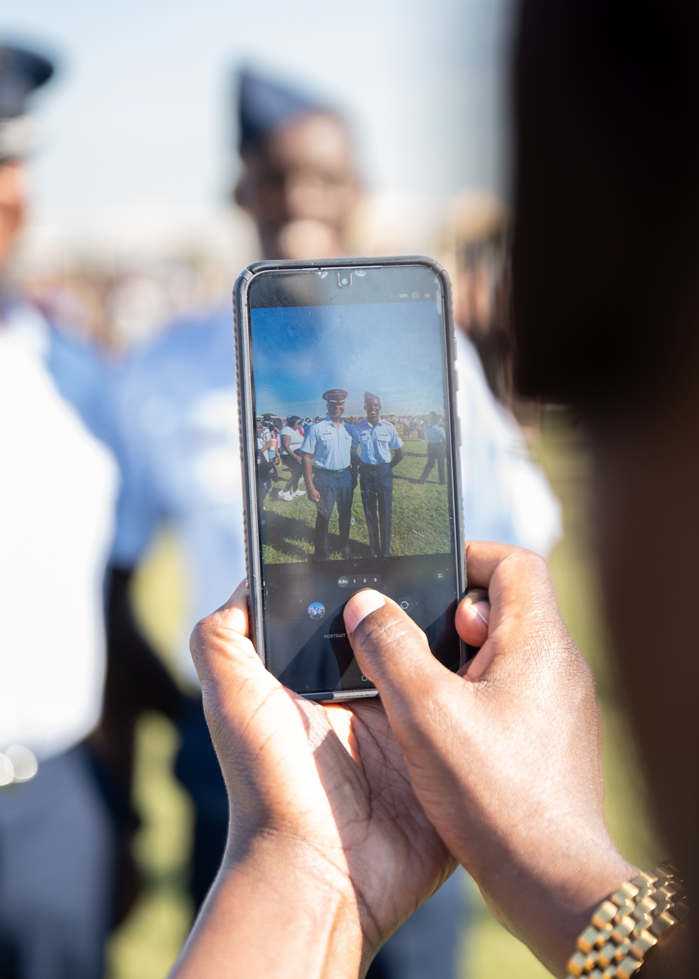 350 SWW leadership visit U.S. Air Force BMT graduation