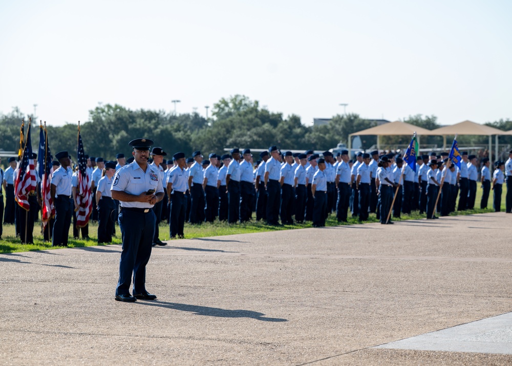 350 SWW leadership visit U.S. Air Force BMT graduation