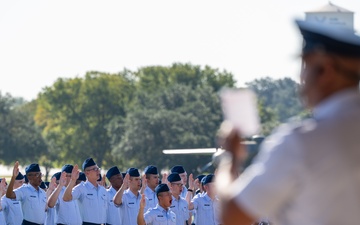 350 SWW leadership visit U.S. Air Force BMT graduation