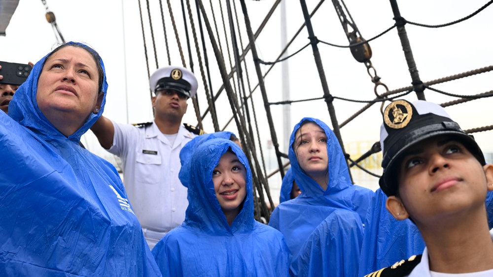 The USCGC Eagle visits Panama