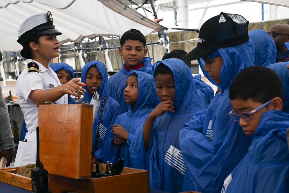 The USCGC Eagle visits Panama