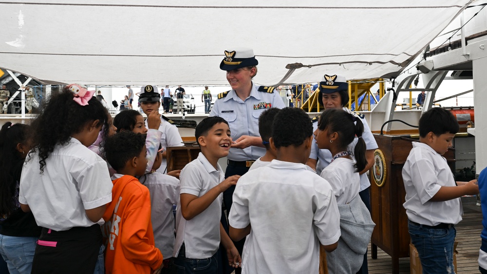 The USCGC Eagle visits Panama