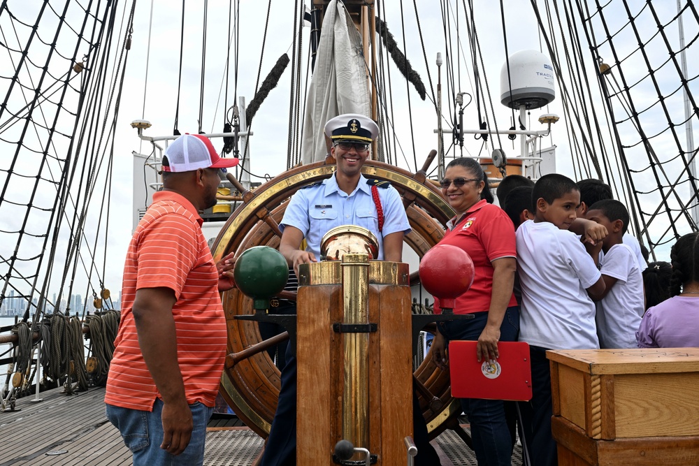 The USCGC Eagle visits Panama