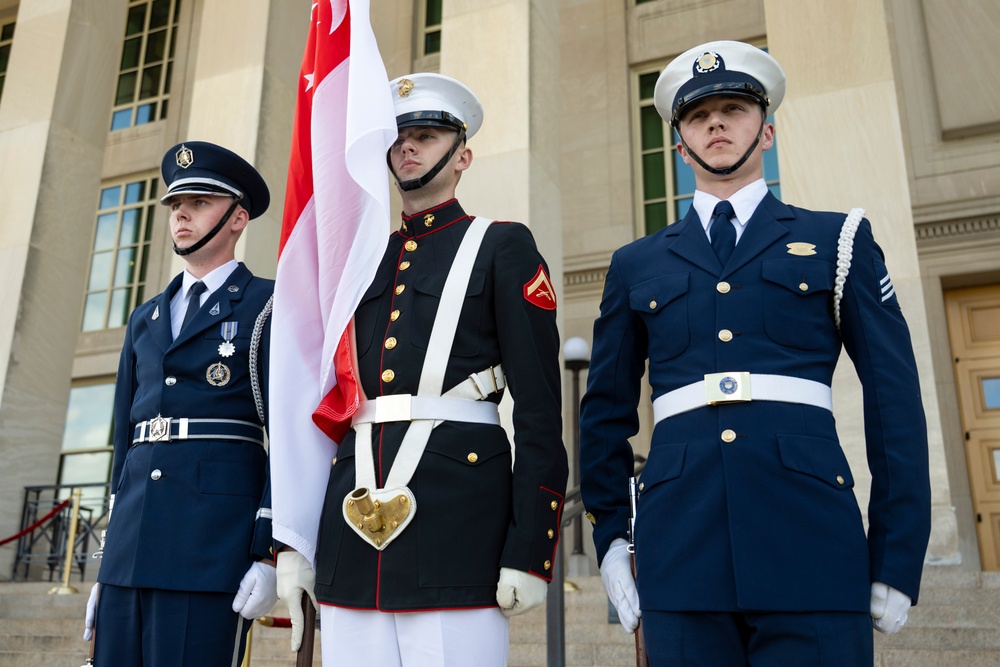 SW Hosts Singaporean Minister for Defense at the Pentagon