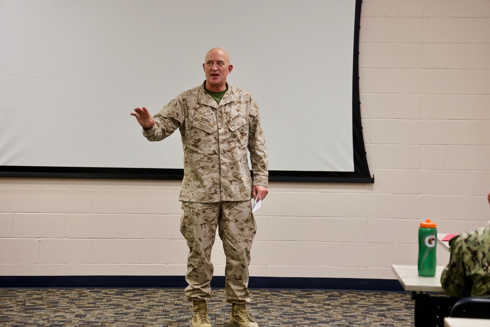 NMRTC Twentynine Palms welcomes MCAGCC Chief of Staff Col. Ronald D. Storer for Leadership Training