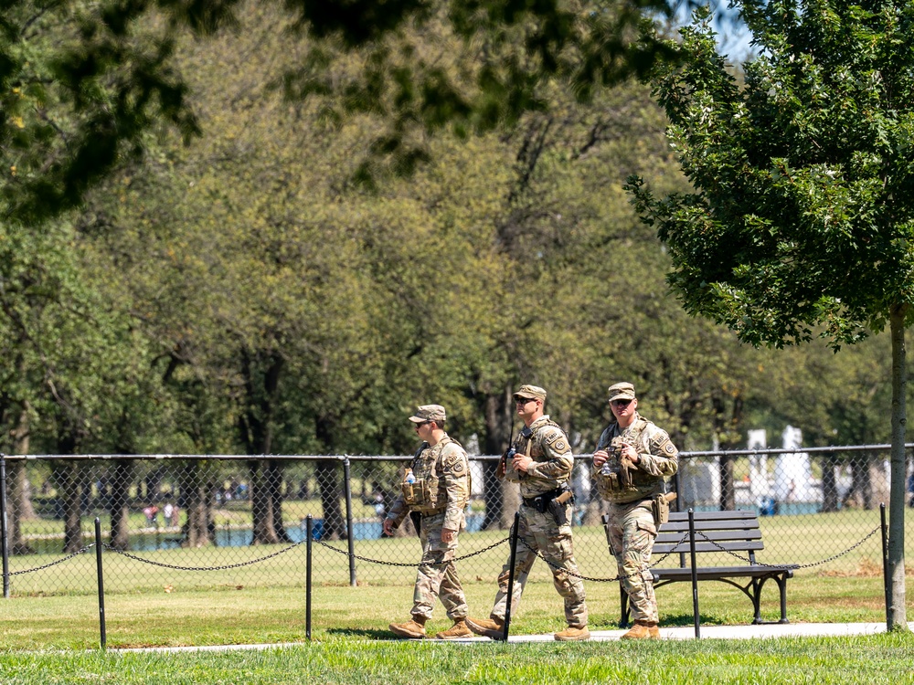 Task Force Magnolia patrolling National Mall