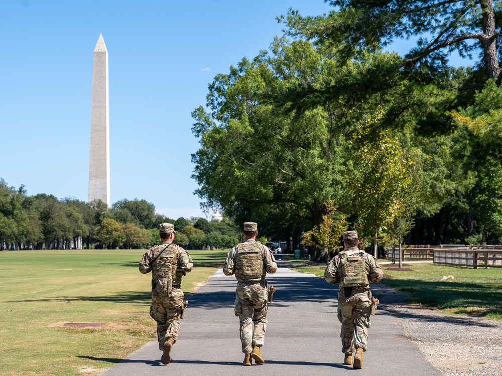 Task Force Magnolia patrolling National Mall