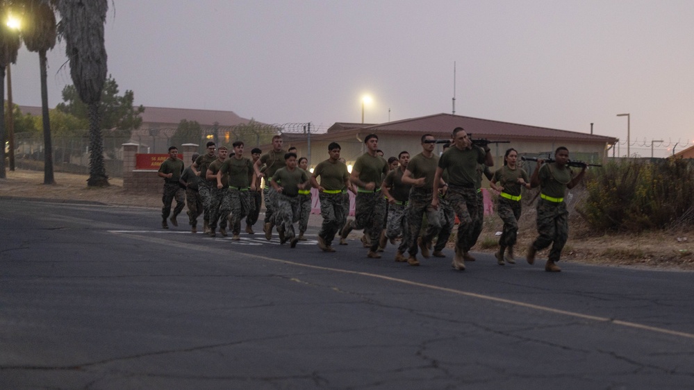 1st MLG Marines Execute NCO PT