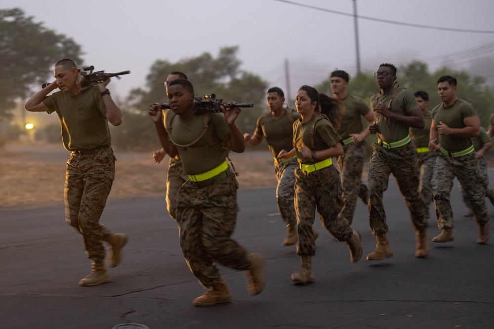 1st MLG Marines Execute NCO PT