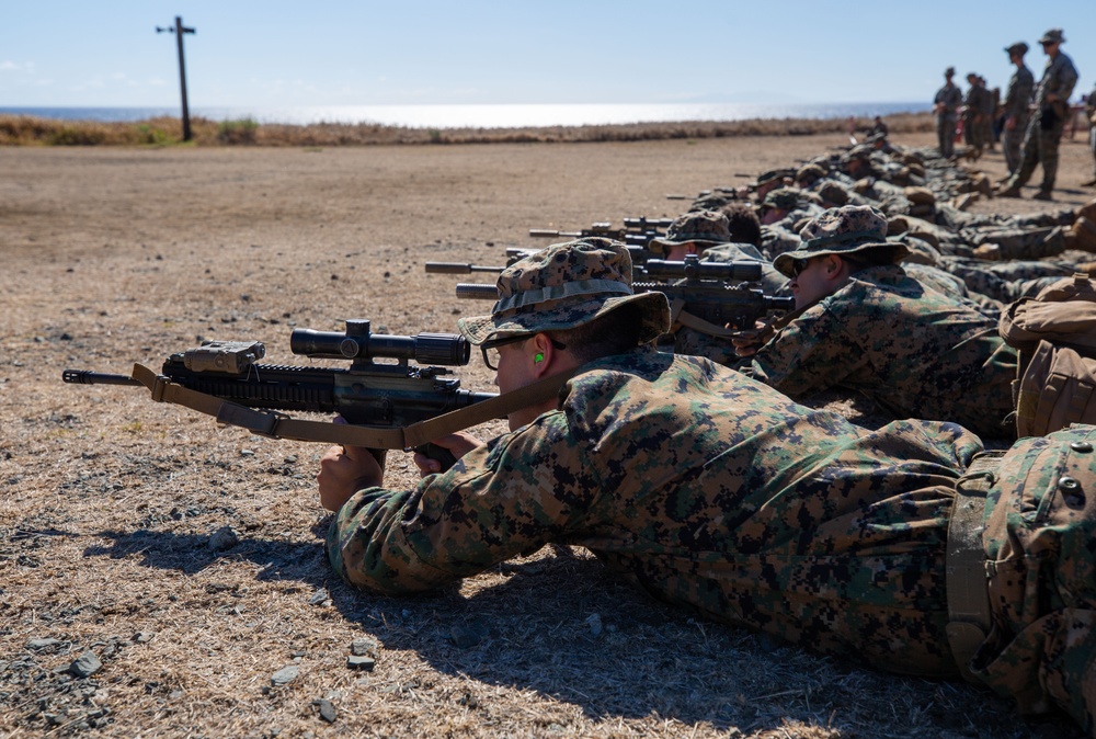 U.S. Marines With Chaos Company Enhance Their Live Fire Basic Skills
