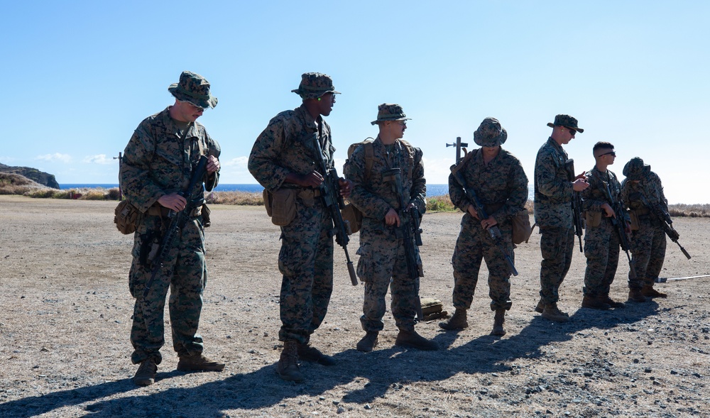 U.S. Marines With Chaos Company Enhance Their Live Fire Basic Skills