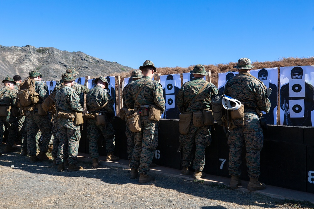 U.S. Marines With Chaos Company Enhance Their Live Fire Basic Skills
