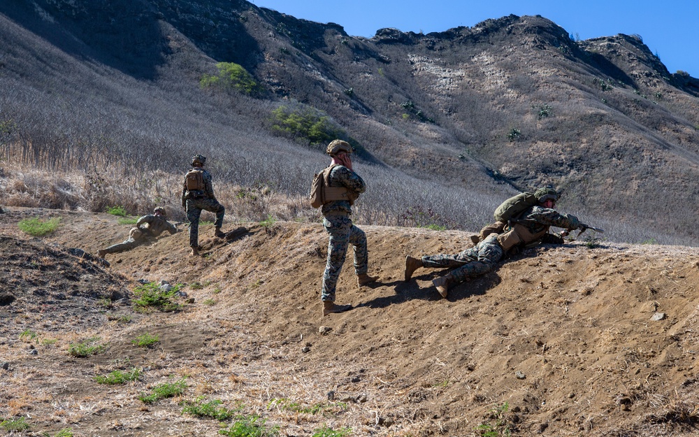 U.S. Marines With Chaos Company Enhance Their Live Fire Basic Skills