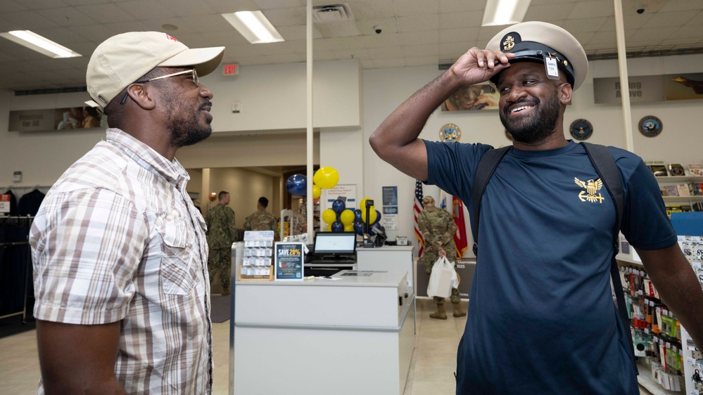 Chief Petty Officer selectees receive uniform fittings in Okinawa