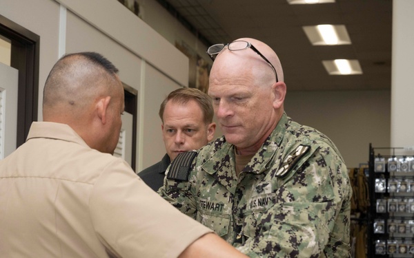 Chief Petty Officer selectees receive uniform fittings in Okinawa