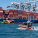 Unified Command, U.S. Coast Guard respond to container incident at the Port of Long Beach, Califorina.