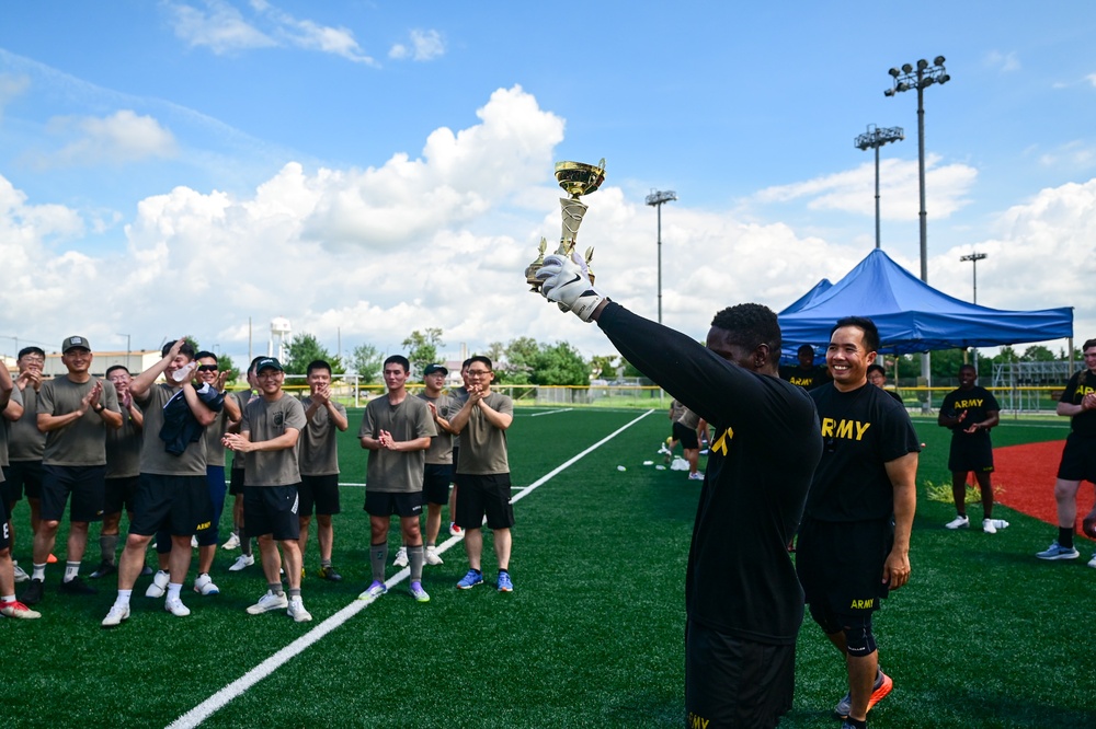 U.S. and ROKA Soldiers Face Off in Friendly Soccer Match at Camp Humphreys