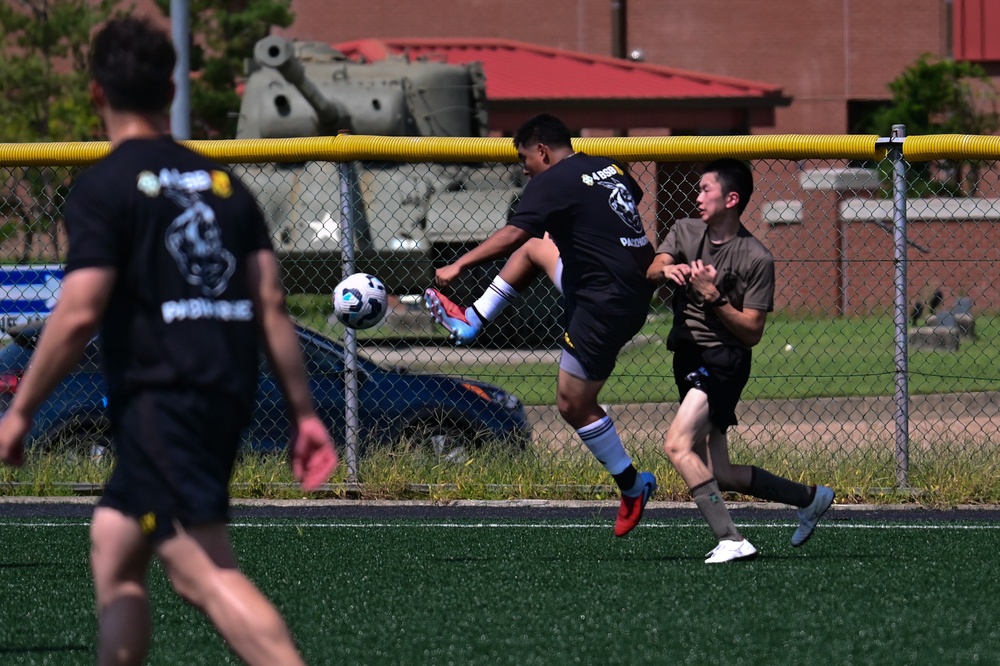 U.S. and ROKA Soldiers Face Off in Friendly Soccer Match at Camp Humphreys
