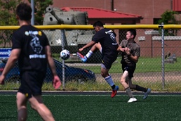 U.S. and ROKA Soldiers Face Off in Friendly Soccer Match at Camp Humphreys