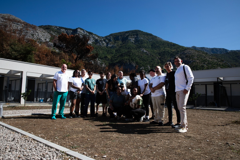 USS Mount Whitney Sailors Lend Helping Hands and Paws at Local Dog Shelter in Montenegro