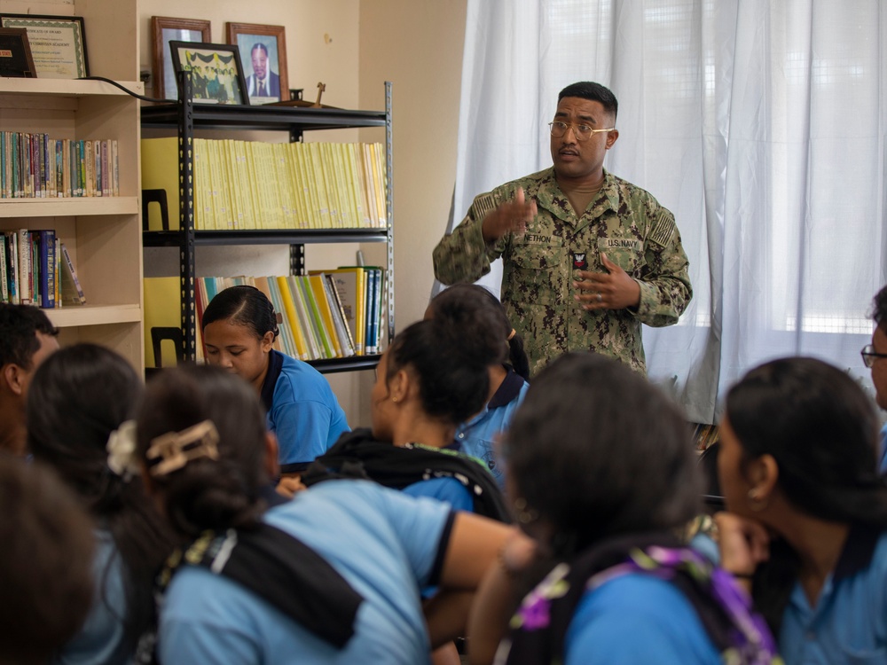 Pacific Partnership 2025 Partners Conducts Recruitment Visit at Calvary Christian Academy in Pohnpei, Federated States of Micronesia September 10, 2025