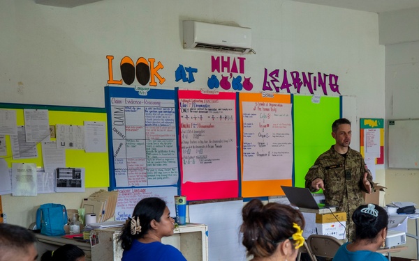 Pacific Partnership 2025 Servicemembers Hold Stress Management Lecture at Ohmine Elementary School in Pohnpei, Federated States of Micronesia September 10, 2025