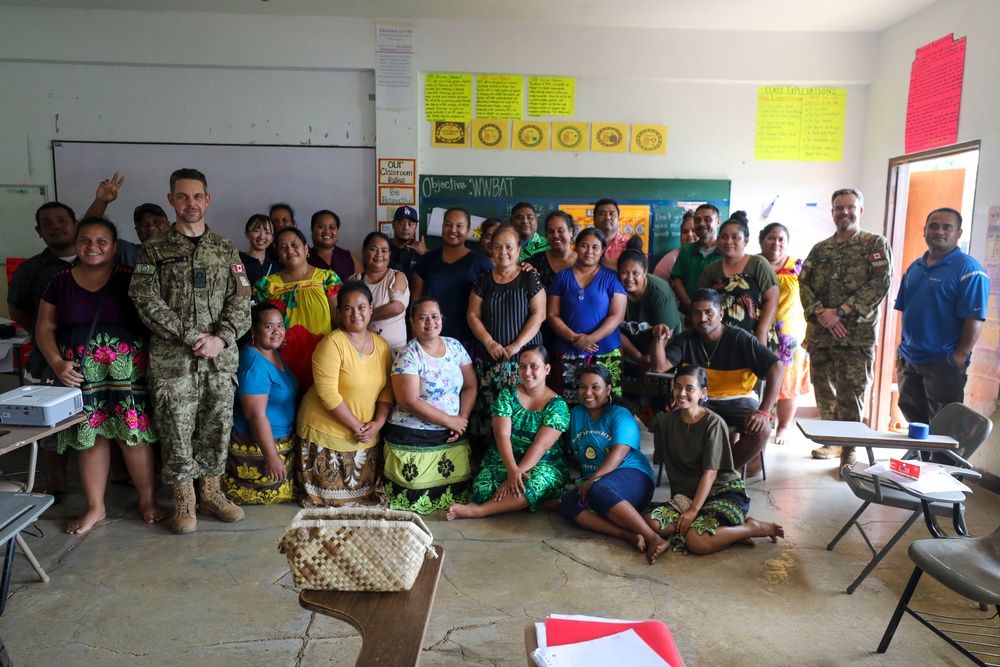 Pacific Partnership 2025 Servicemembers Hold Stress Management Lecture at Ohmine Elementary School in Pohnpei, Federated States of Micronesia September 10, 2025
