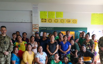 Pacific Partnership 2025 Servicemembers Hold Stress Management Lecture at Ohmine Elementary School in Pohnpei, Federated States of Micronesia September 10, 2025