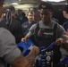 USS Gerald R. Ford (CVN 78) Sailor Participates in a Barber Competition