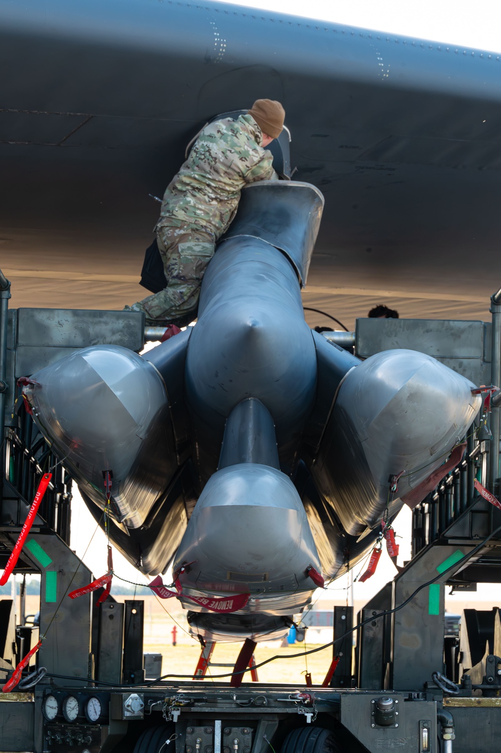 Minot Air Force Base conducts weapon loading, security operations during Warbird Week.