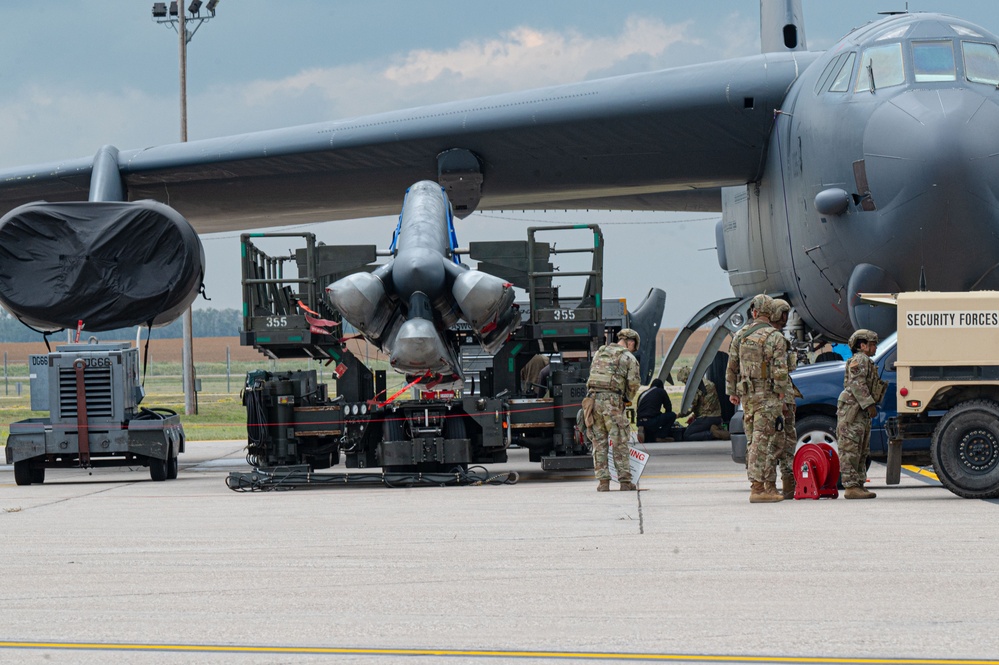 Minot Air Force Base conducts weapon loading, security operations during Warbird Week.
