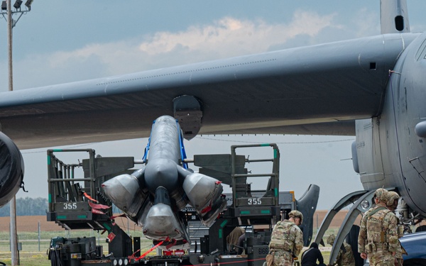 Minot Air Force Base conducts weapon loading, security operations during Warbird Week.