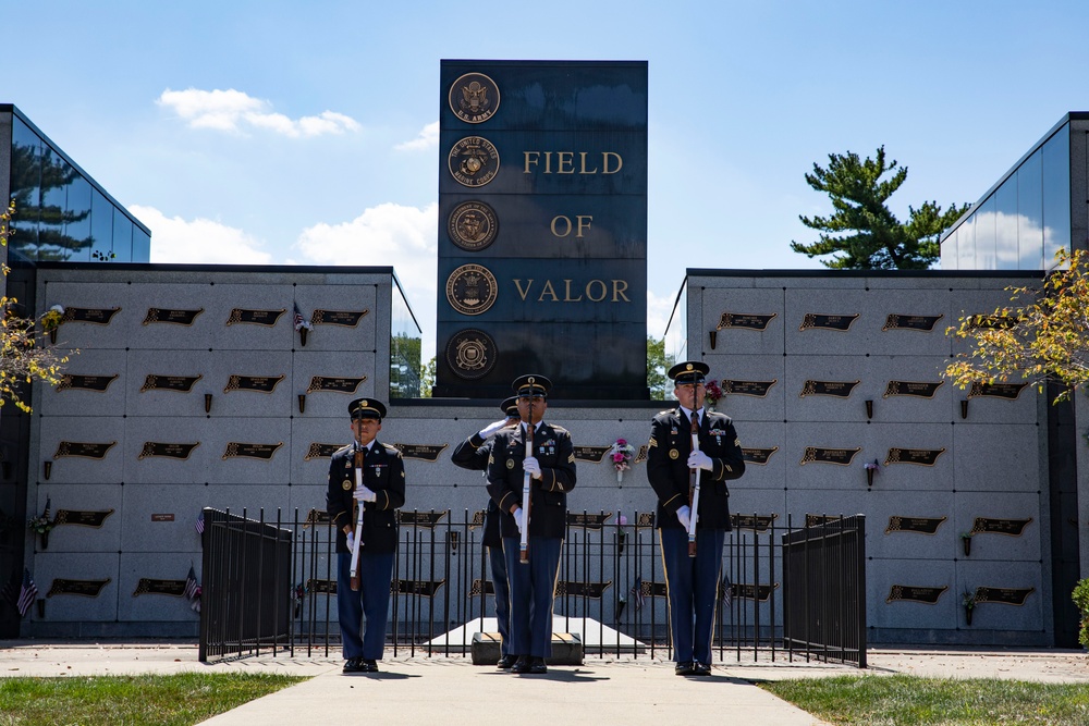 Hoosier Guardsmen Refine Drill and Ceremony Techniques at Crown Hill Cemetary